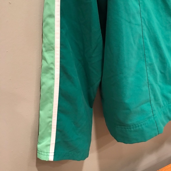 Nike Green Zip Front Lightweight Jacket L Stripe - Picture 2 of 7